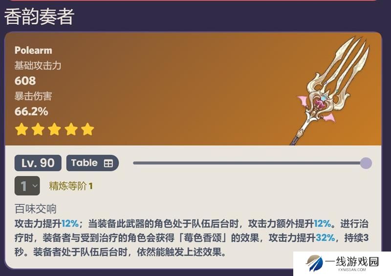 原神爱可菲专武是什么 新五星武器香韵奏者介绍