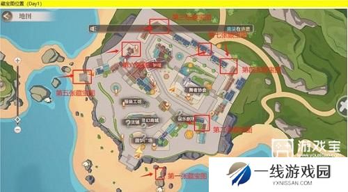 唱舞星计划藏宝图位置大全攻略