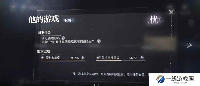 世界之外他的游戏结局 世界之外隐藏奖励获得