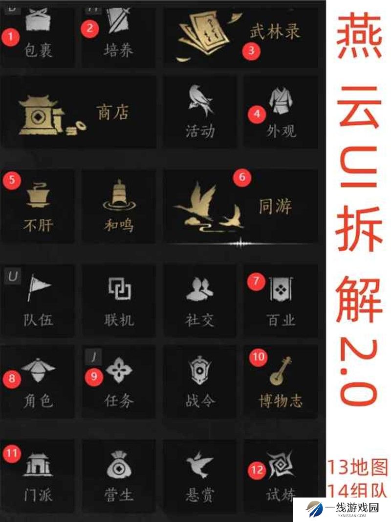 燕云UI图标指引攻略 UI页面使用攻略2.0